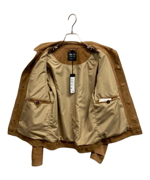 EMMETI（エンメティ）EMMETI (エンメティ) JACK CAMO スエードレザー Gジャン ベージュ サイズ:42の古着・服飾アイテム