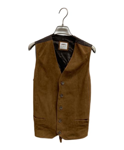 EMMETI（エンメティ）EMMETI (エンメティ) スウェードベスト ブラウン サイズ:42の古着・服飾アイテム