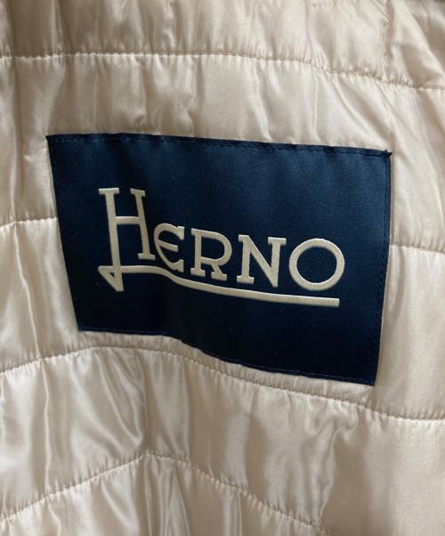 HERNO（ヘルノ）HERNO (ヘルノ) ビーバーファーメルトンコート ベージュ サイズ:44の古着・服飾アイテム