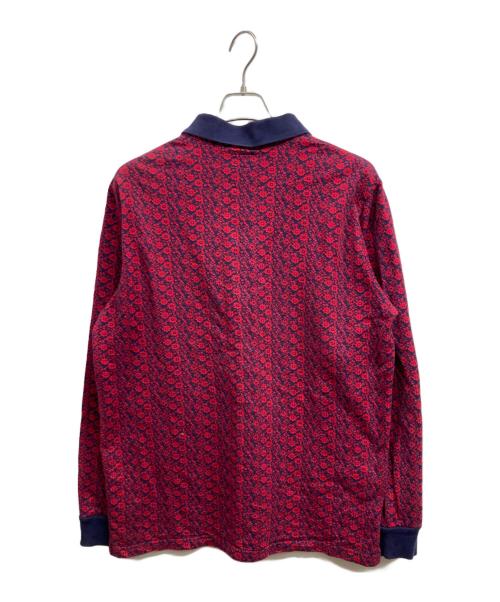SUPREME（シュプリーム）Supreme (シュプリーム) フローラル ジャガード ハーフジップ 長袖ポロシャツ レッド サイズ:Lの古着・服飾アイテム