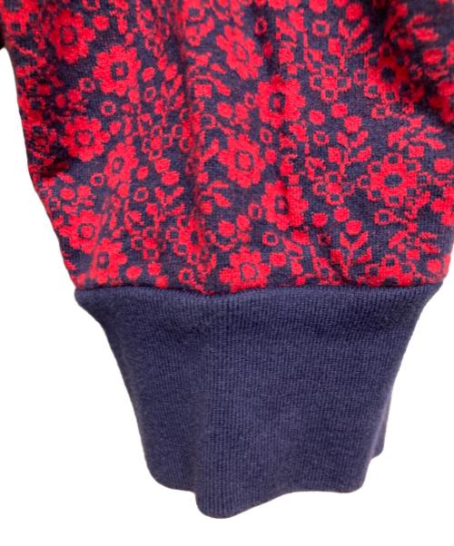 SUPREME（シュプリーム）Supreme (シュプリーム) フローラル ジャガード ハーフジップ 長袖ポロシャツ レッド サイズ:Lの古着・服飾アイテム