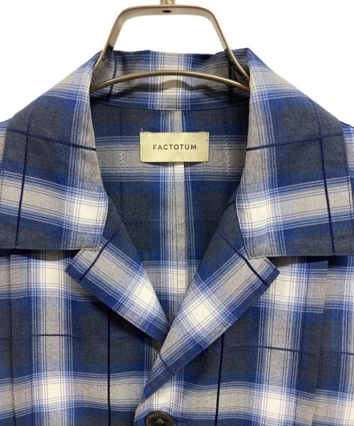 FACTOTUM（ファクトタム）FACTOTUM (ファクトタム) オンブレチェックシングルコート/FACTOTUMコート ネイビー サイズ:44の古着・服飾アイテム