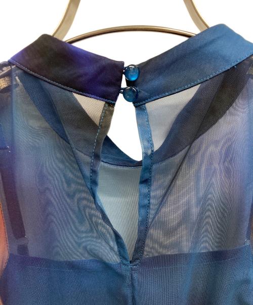 MURUA（ムルーア）MURUA (ムルーア) シェイドフラワーレイヤードワンピース ブルー サイズ:FREEの古着・服飾アイテム
