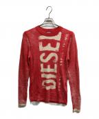 DIESELディーゼル）の古着「Ｋ-AUTULUS－ROUNDニット」｜レッド