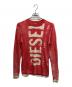 DIESEL（ディーゼル）の古着「Ｋ-AUTULUS－ROUNDニット」｜レッド