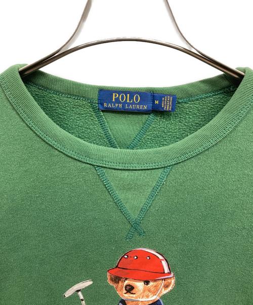 POLO RALPH LAUREN（ポロ・ラルフローレン）POLO RALPH LAUREN (ポロ・ラルフローレン) ポロベアスウェット/POLO RALPH LAURENスウェット グリーン サイズ:Mの古着・服飾アイテム