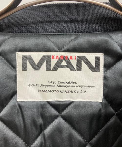 KANSAI YAMAMOTO（カンサイ ヤマモト）KANSAI YAMAMOTO (カンサイ ヤマモト) バック刺繍スタジャン/KANSAI YAMAMOTOジャケット ブラック サイズ:胸囲90 身長170の古着・服飾アイテム