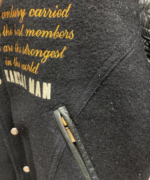 KANSAI YAMAMOTO（カンサイ ヤマモト）KANSAI YAMAMOTO (カンサイ ヤマモト) バック刺繍スタジャン/KANSAI YAMAMOTOジャケット ブラック サイズ:胸囲90 身長170の古着・服飾アイテム