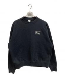 NIKE×stussy（ナイキ×ステューシー）の古着「Washed NRG Fleece Crewneck/NIKEスウェット/stussyスウェット」｜ブラック