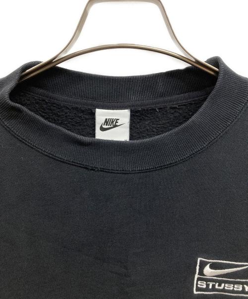NIKE（ナイキ）NIKE (ナイキ) stussy (ステューシー) Washed NRG Fleece Crewneck/NIKEスウェット/stussyスウェット ブラック サイズ:Mの古着・服飾アイテム