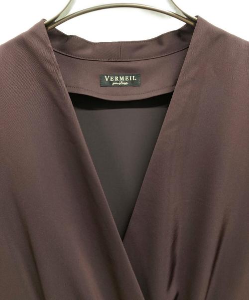 VERMEIL par iena（ヴェルメイユ パー イエナ）VERMEIL par iena (ヴェルメイユ パー イエナ) TAストレッチツイルコンビネゾン/VERMEIL par ienaパンツ ブラウン サイズ:38の古着・服飾アイテム