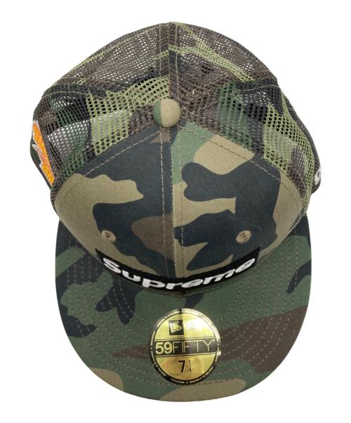 SUPREME（シュプリーム）Supreme (シュプリーム) New Era (ニューエラ) カモフラージュメッシュキャップ/Supremeキャップ グリーンの古着・服飾アイテム