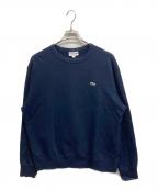 LACOSTEラコステ）の古着「プレミアムコットンクルーネックスウェット/LACOSTEスウェット」｜ネイビー