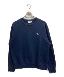 LACOSTE（ラコステ）の古着「プレミアムコットンクルーネックスウェット/LACOSTEスウェット」｜ネイビー