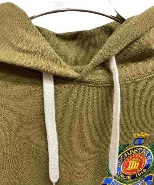 Champion REVERSE WEAVE（チャンピオン リバース ウィーブ）Champion REVERSE WEAVE (チャンピオン リバース ウィーブ) ワッペンパーカー グリーン サイズ:Mの古着・服飾アイテム