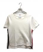 Thom Browneトムブラウン）の古着「トリコロールサイドラインTシャツ」｜ホワイト