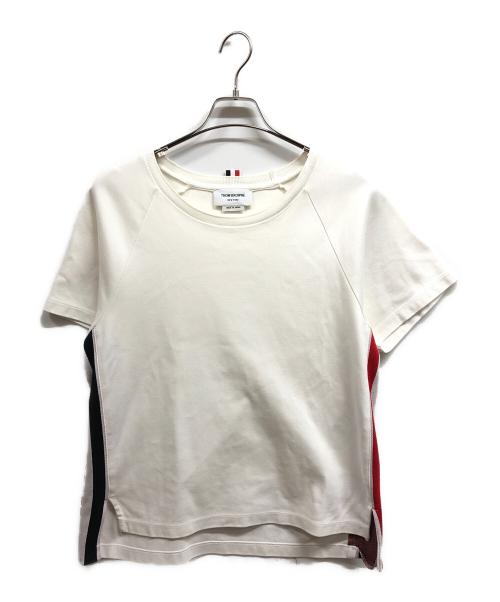 Thom Browne（トムブラウン）Thom Browne (トムブラウン) トリコロールサイドラインTシャツ ホワイト サイズ:1の古着・服飾アイテム