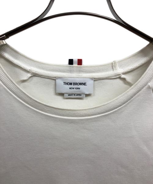 Thom Browne（トムブラウン）Thom Browne (トムブラウン) トリコロールサイドラインTシャツ ホワイト サイズ:1の古着・服飾アイテム