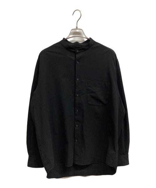 green label relaxing（グリーンレーベルリラクシング）green label relaxing (グリーンレーベルリラクシング) FREELITCH ボックス バンドカラー シャツ/green label relaxingシャツ ブラック サイズ:XLの古着・服飾アイテム