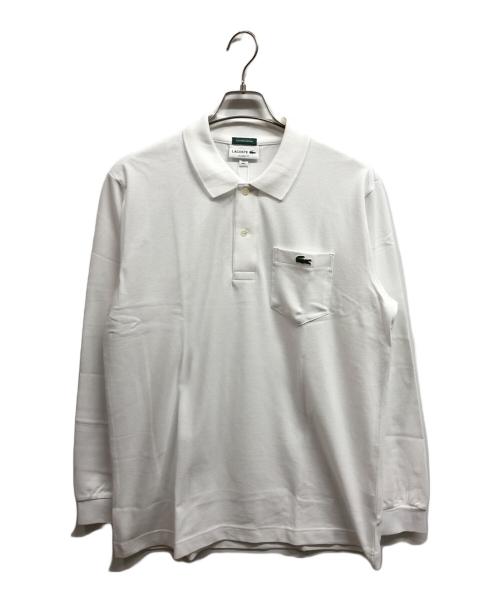 LACOSTE（ラコステ）LACOSTE (ラコステ) 長袖ポロシャツ/LACOSTEシャツ ホワイト サイズ:L 未使用品の古着・服飾アイテム