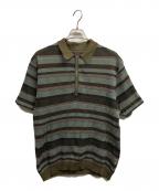 BEAMS PLUSビームスプラス）の古着「Half Zip Knit Polo/BEAMS PLUS」｜グリーン