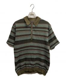 BEAMS PLUS（ビームスプラス）の古着「Half Zip Knit Polo/BEAMS PLUS」｜グリーン