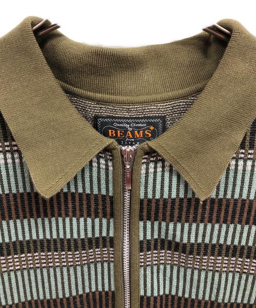BEAMS PLUS（ビームスプラス）BEAMS PLUS (ビームスプラス) Half Zip Knit Polo/BEAMS PLUS グリーン サイズ:Lの古着・服飾アイテム