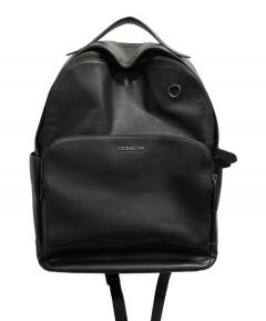 中古・古着通販】COACH (コーチ) レザーバックパック ブラック