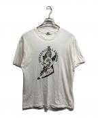 Hysteric Glamourヒステリックグラマー）の古着「ギター ガール 刺繍 Tシャツ/Hysteric GlamourTシャツ」｜ホワイト