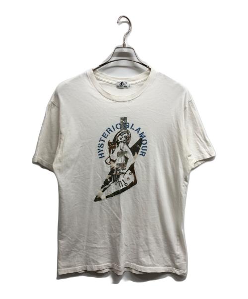 Hysteric Glamour（ヒステリックグラマー）Hysteric Glamour (ヒステリックグラマー) ギター ガール 刺繍 Tシャツ/Hysteric GlamourTシャツ ホワイト サイズ:Lの古着・服飾アイテム