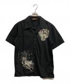 AVIREXアヴィレックス）の古着「アロハシャツ/AVIREXシャツ」｜ブラック