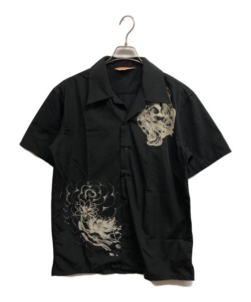 AVIREX（アヴィレックス）AVIREX (アヴィレックス) アロハシャツ/AVIREXシャツ ブラック サイズ:XLの古着・服飾アイテム