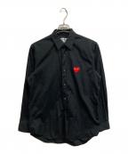PLAY COMME des GARCONSプレイコムデギャルソン）の古着「Shirt With Red Emblem」｜ブラック