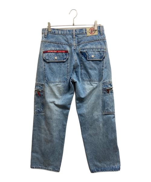 U.S POLO ASSN（ユーエスポロアッスン）U.S POLO ASSN (ユーエスポロアッスン) デニムカーゴパンツ スカイブルー サイズ:W32×L30の古着・服飾アイテム