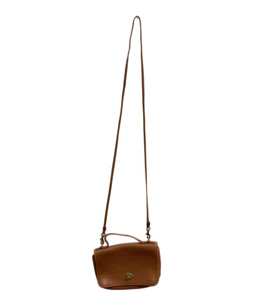 COACH（コーチ）COACH (コーチ) 2wayターンロックミニショルダーレザーバッグ ブラウンの古着・服飾アイテム