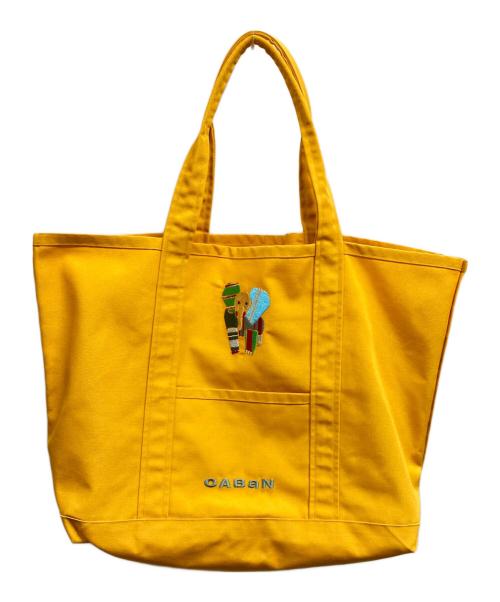 CABAN（キャバン）CABAN (キャバン) Elephant刺繍 プレイフルトートバッグトートバッグ イエローの古着・服飾アイテム