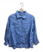 fog linen workフォグリネンワーク）の古着「エディッタ シャツ/fog linen workシャツ」｜ブルー