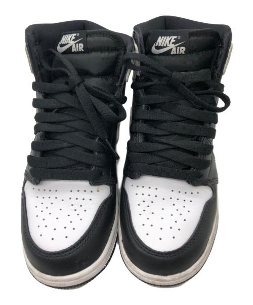 NIKE（ナイキ）NIKE (ナイキ) GS Air Jordan 1 Retro High OG ホワイト×ブラック サイズ:22.5の古着・服飾アイテム