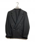 green label relaxingグリーンレーベルリラクシング）の古着「TW トロピカル ダブルブレスト 4B ブレザー ジャケット」｜ブラック
