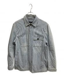 BURBERRY BLACK LABEL（バーバリーブラックレーベル）の古着「ヒッコリーデニムジャケット」｜ブルー