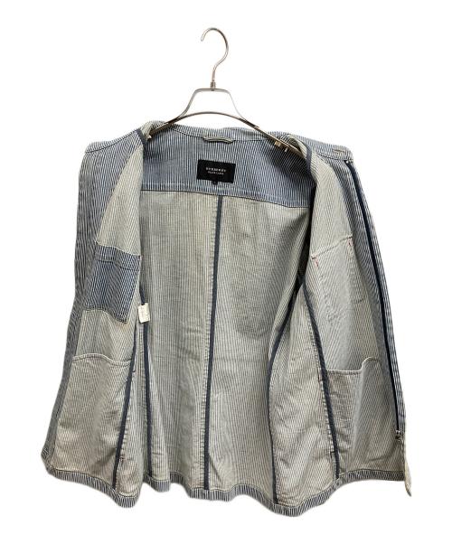 BURBERRY BLACK LABEL（バーバリーブラックレーベル）BURBERRY BLACK LABEL (バーバリーブラックレーベル) ヒッコリーデニムジャケット ブルー サイズ:Lの古着・服飾アイテム
