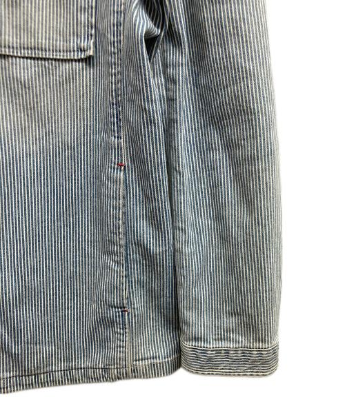 BURBERRY BLACK LABEL（バーバリーブラックレーベル）BURBERRY BLACK LABEL (バーバリーブラックレーベル) ヒッコリーデニムジャケット ブルー サイズ:Lの古着・服飾アイテム