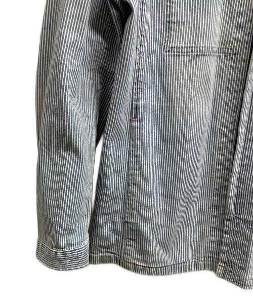 BURBERRY BLACK LABEL（バーバリーブラックレーベル）BURBERRY BLACK LABEL (バーバリーブラックレーベル) ヒッコリーデニムジャケット ブルー サイズ:Lの古着・服飾アイテム