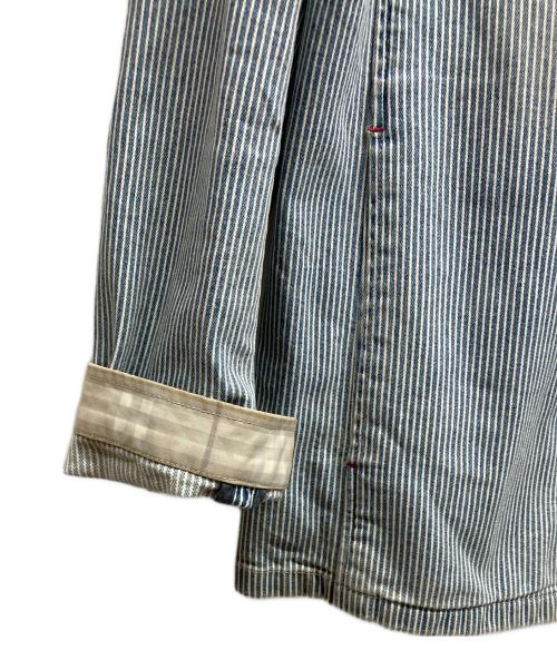 BURBERRY BLACK LABEL（バーバリーブラックレーベル）BURBERRY BLACK LABEL (バーバリーブラックレーベル) ヒッコリーデニムジャケット ブルー サイズ:Lの古着・服飾アイテム