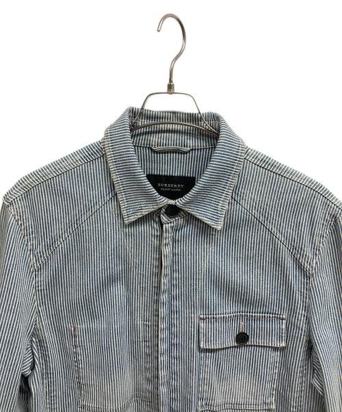 BURBERRY BLACK LABEL（バーバリーブラックレーベル）BURBERRY BLACK LABEL (バーバリーブラックレーベル) ヒッコリーデニムジャケット ブルー サイズ:Lの古着・服飾アイテム
