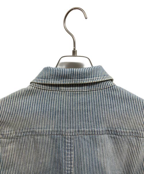 BURBERRY BLACK LABEL（バーバリーブラックレーベル）BURBERRY BLACK LABEL (バーバリーブラックレーベル) ヒッコリーデニムジャケット ブルー サイズ:Lの古着・服飾アイテム