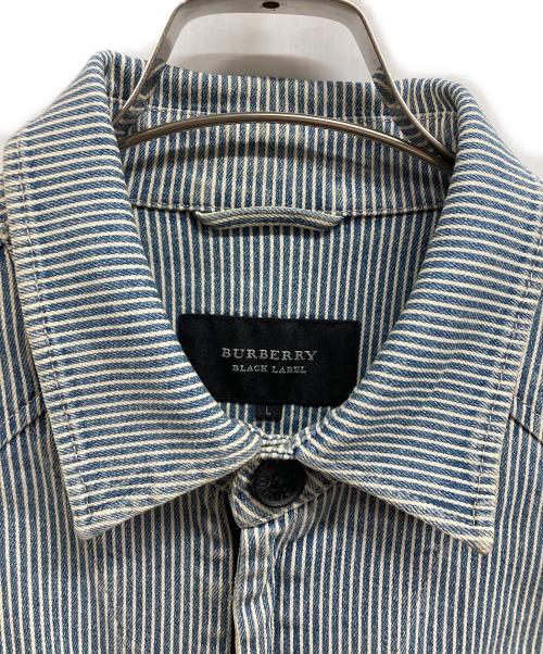 BURBERRY BLACK LABEL（バーバリーブラックレーベル）BURBERRY BLACK LABEL (バーバリーブラックレーベル) ヒッコリーデニムジャケット ブルー サイズ:Lの古着・服飾アイテム
