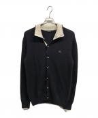 BURBERRY BLACK LABELバーバリーブラックレーベル）の古着「ボタンダウンニット」｜ネイビー