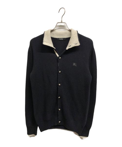 BURBERRY BLACK LABEL（バーバリーブラックレーベル）BURBERRY BLACK LABEL (バーバリーブラックレーベル) ボタンダウンニット ネイビー サイズ:2の古着・服飾アイテム