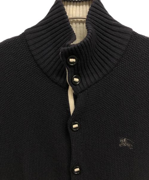 BURBERRY BLACK LABEL（バーバリーブラックレーベル）BURBERRY BLACK LABEL (バーバリーブラックレーベル) ボタンダウンニット ネイビー サイズ:2の古着・服飾アイテム